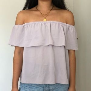 New Wilfred Pastel Purple Off the Shoulder Blouse